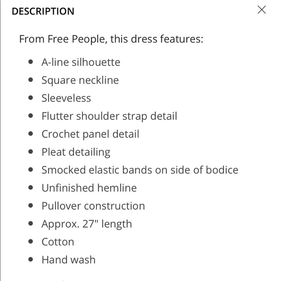 F.P. “Verona Crochet Flutter Strap A-Line Mini” - Picture 7 of 9